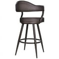 thumbnail image 6 of Justin 26" Barstool in Vintage Brown Faux Leather (Set of 4), 6 of 8