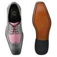 thumbnail image 6 of LIBERTYZENO Men's Leather Oxford Dress Shoes, Gray/Pink, 11, 6 of 6