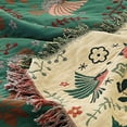 thumbnail image 5 of Edredón rústico ultra suave de algodón: manta de otoño con estampado floral de pájaros, decoración de granja, mantas de cama grandes, 5 of 5