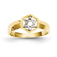 thumbnail image 1 of Bague Étoile de David Polie Bicolore 14k Taille 7, 1 of 3
