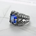 thumbnail image 3 of Mens Stainless Steel Dragon Claw Ring With Diamond Accent Gold Plated Inlaid Gems Statement Jewelry Classic Style, 3 of 5