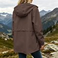 thumbnail image 6 of Windbreaker Jacket Women Spring Fall Long Sleeve Casual Windproof Waterproof Zip Up Hooded Hiking Jackets with Pockets, 6 of 6