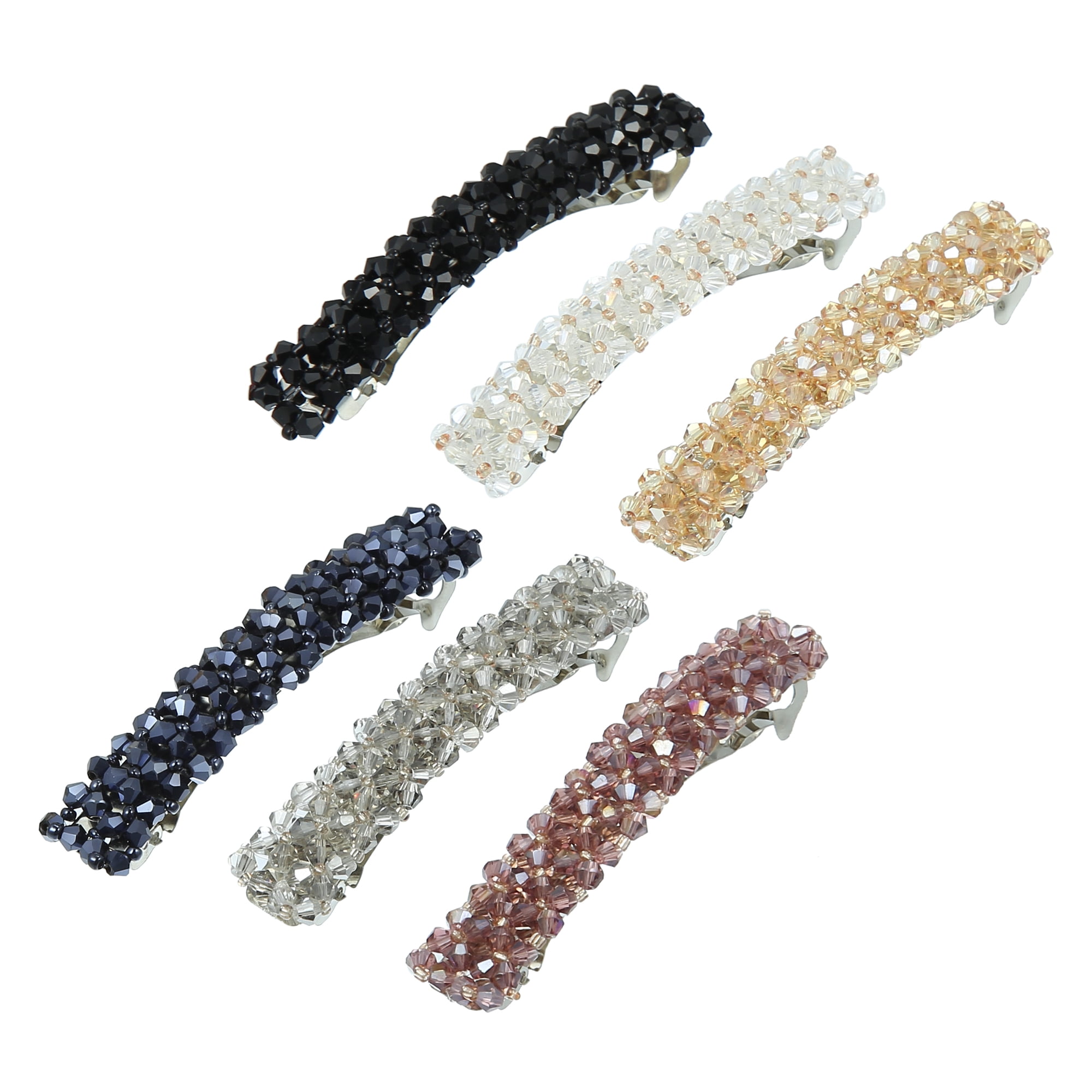 Unique Bargains 6Pcs Rhinestone Hair Side Clip Hair Accessories Girls Purple