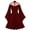 Red, variant on Vintage Dress Rockabilly Long Punk Swing Color Solid Gothic Party Dress Orange M