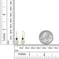 thumbnail image 3 of Gem Stone King 14K Yellow Gold Sky Blue Aquamarine and Blue Sapphire Drop Dangle Earrings for Women (1.80 Cttw, Gemstone March Birthstone, Round 6MM and 3MM), 3 of 3