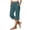 Dark Blue, variant on Linen Cotton Capri Pants For Women Pocket Button Slit Hem Straight Leg Relaxed Office Leisure Workday Summer Simple Modern Outfit Essential Wide Leg