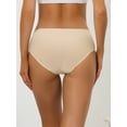 thumbnail image 2 of DARING DIVA Women's No Show Elastic Waist Brief Panties Breathable M Beige, 2 of 6