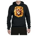 thumbnail image 2 of Lion With Sunglasses Animal Lover Unisex Graphic Hoodie Sweatshirt, Black, Small, 2 of 3