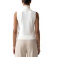 thumbnail image 3 of INSPIRE CHIC Womens Sweater Vest Shell Turtleneck Sleeveless Soft Chic Solid Layering Ribbed Hem Pullover Knit Tank Top Small White, 3 of 6