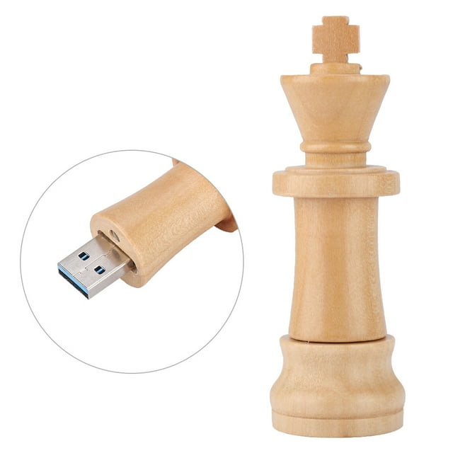 Memoria Usb 2 0 Unidad Flash Usb Unidad Flash Usb 2 0 Forma De Ajedrez De Madera Almacenamiento De Datos USB 2 0 Unidad Flash U Disco De Memoria Compatible USB1.132GB