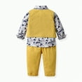thumbnail image 4 of Xudanell First Birthday Outfit Boy Kids Casual Jackets Coat Floral Prints Shirt Suit Gentle Toddler Clothes for Boys 3-4 Years, 4 of 7