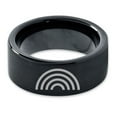 thumbnail image 2 of Tungsten Sky Spectrum Rainbow Band Ring 9mm Men Women Comfort Fit Black Flat Cut Brushed Polished, 2 of 4