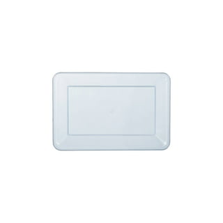 Thermo Tek Square Clear Plastic Serving Platter - with Lid, 4 Compartments - 8 1/4 inch x 8 1/4 inch x 2 1/4 inch - 100 Count Box