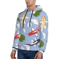thumbnail image 3 of Balery Colorful Koi Fish Pattern Mens Hoodie Kangaroo Pocket Hoodie Pullover Hooded Sweatshirt Ideal for Daily Wear Travel and Home-Medium, 3 of 7