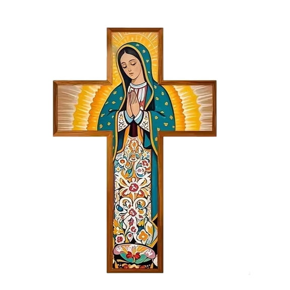 Wall Cross Decor, for Home and Church Decoration, 30*20cm, Wood Material, Retro Style, Lightweight and Sturdy
