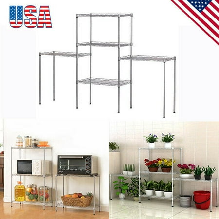 

New Arrival 5 Tier Wire Shelving Metal Storage Rack Adjustable Shelf Standing Durable Organizer Unit Perfect for Laundry Bathroom Kitchen Pantry Closet