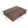 thumbnail image 2 of Hytrove 1Set Storage Case Rectangular Wooden Box With Lock For Underwear Box Home Wooden Crate With Lid, 2 of 6