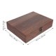 thumbnail image 3 of 1 caja de madera para almacenamiento, sencilla, a prueba de polvo y con cerradura (marrón), 3 of 8