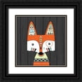 thumbnail image 1 of Robinson, Tamara 26x26 Black Ornate Wood Framed with Double Matting Museum Art Print Titled - Tribal Fox, 1 of 4
