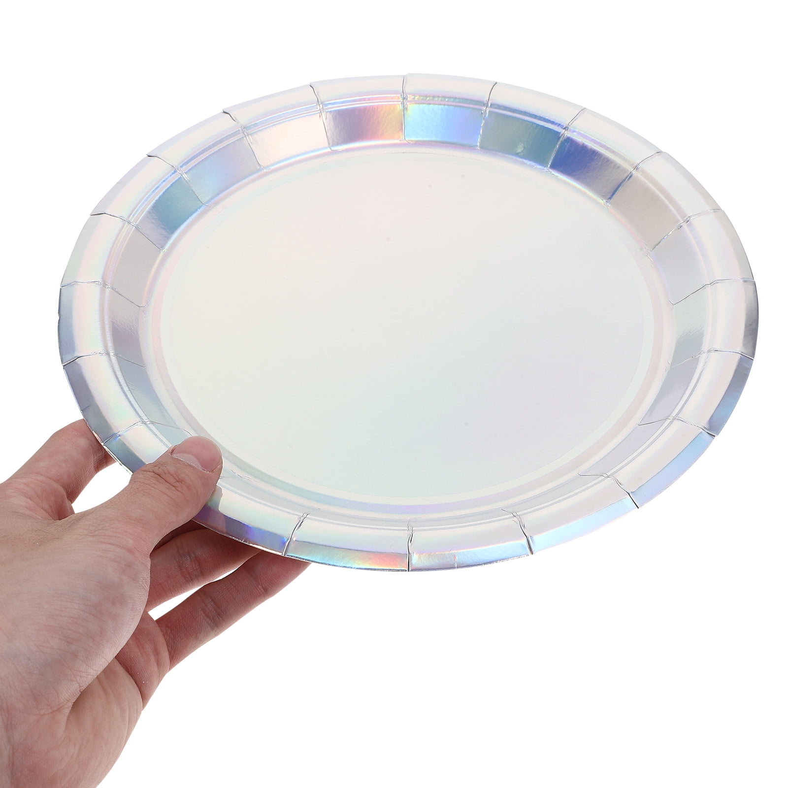 UPOUART 50Pcs Sturdy Paper Plates for Outdoor Parties 9.04Inch