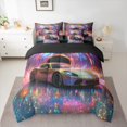 thumbnail image 2 of Manfei Extreme Sport Game 7pcs Bedding Comforter Set,Colorful Race Car Queen Bedding Sets,Multicolor Sequin Print Queen Sheet Sets For Teens,Luxury Bedroom Decor Reversible, 2 of 8