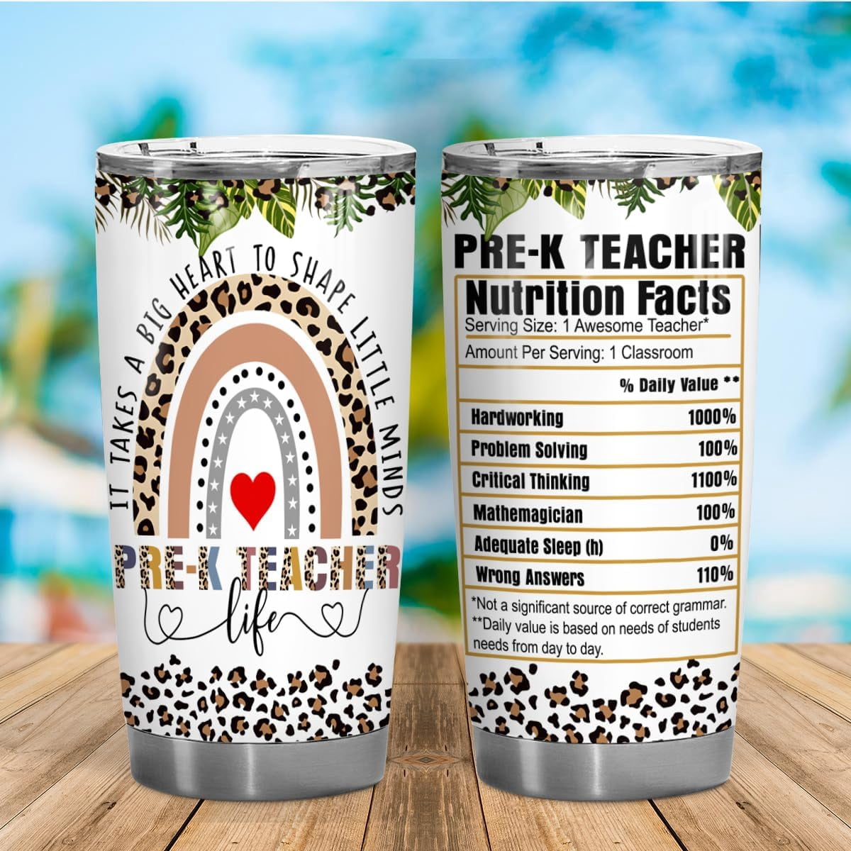 Prek Teacher Tumbler 20 Oz - Classroom Decor, Gifts, Essentials Cups, Must Haves, Appreciation Gifts