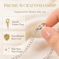 thumbnail image 5 of Necklace Extender White Gold Plated Solid Brass Necklace Bracelet Extenders Extension Chains for Neckalces 3Pcs, 5 of 11