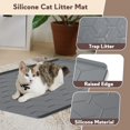 thumbnail image 2 of Alfombrilla Garoopion para gatos, tamaño grande, 34 x 22 cm, impermeable, color gris oscuro, 2 of 7
