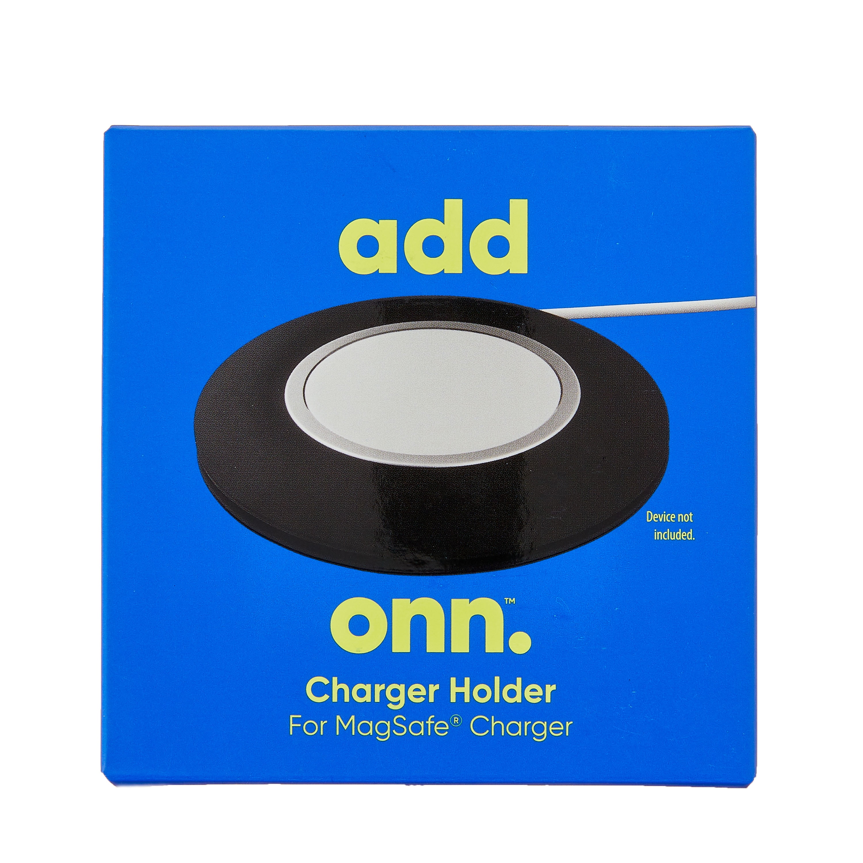 onn. Silicone MagSafe Charger Holder with Cable Management, Black