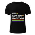 thumbnail image 3 of WREESH Men's Short Sleeve T-Shirt Round Neck Summer Casual Wear with Graphic Print Black, 3 of 5