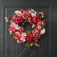 thumbnail image 5 of SPRING PARK 40cm Handmade Wreath Floral Artificial Simulation Flowers Garland, European Door Ornament for Home Party Decor, 5 of 7