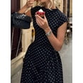 thumbnail image 3 of Jaimenalin Women'S Polka Dots Maxi Tank Dress Vintage Mock Neck Sleeveless Elegant Long Dresses, 3 of 8