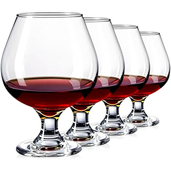 Brandy Glasses Set of 4, Crystal Cognac Glasses, Snifter Glass, Bourbon Tasting Glasses, Old Fashioned Glass, Port Glasses, Whiskey Glasses For Wine, Bourbon, Cognac, Brandy, Scotch
