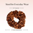 thumbnail image 5 of Kitsch Recycled Satin Ruffle Scrunchie – Gentle Hair Scrunchie for Women, Eco-Friendly Hair Tie No Damage, Stylish Ponytail Holder | Ideal Gifts for Women - Camel, 5 of 16