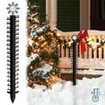 thumbnail image 1 of Decoración de exteriores, adornos para exteriores, medidor de copos de nieve navideños con temperatura, medidor de copos de nieve de metal, medidor de pluviómetro navideño, medidor de nieve para decor, 1 of 9