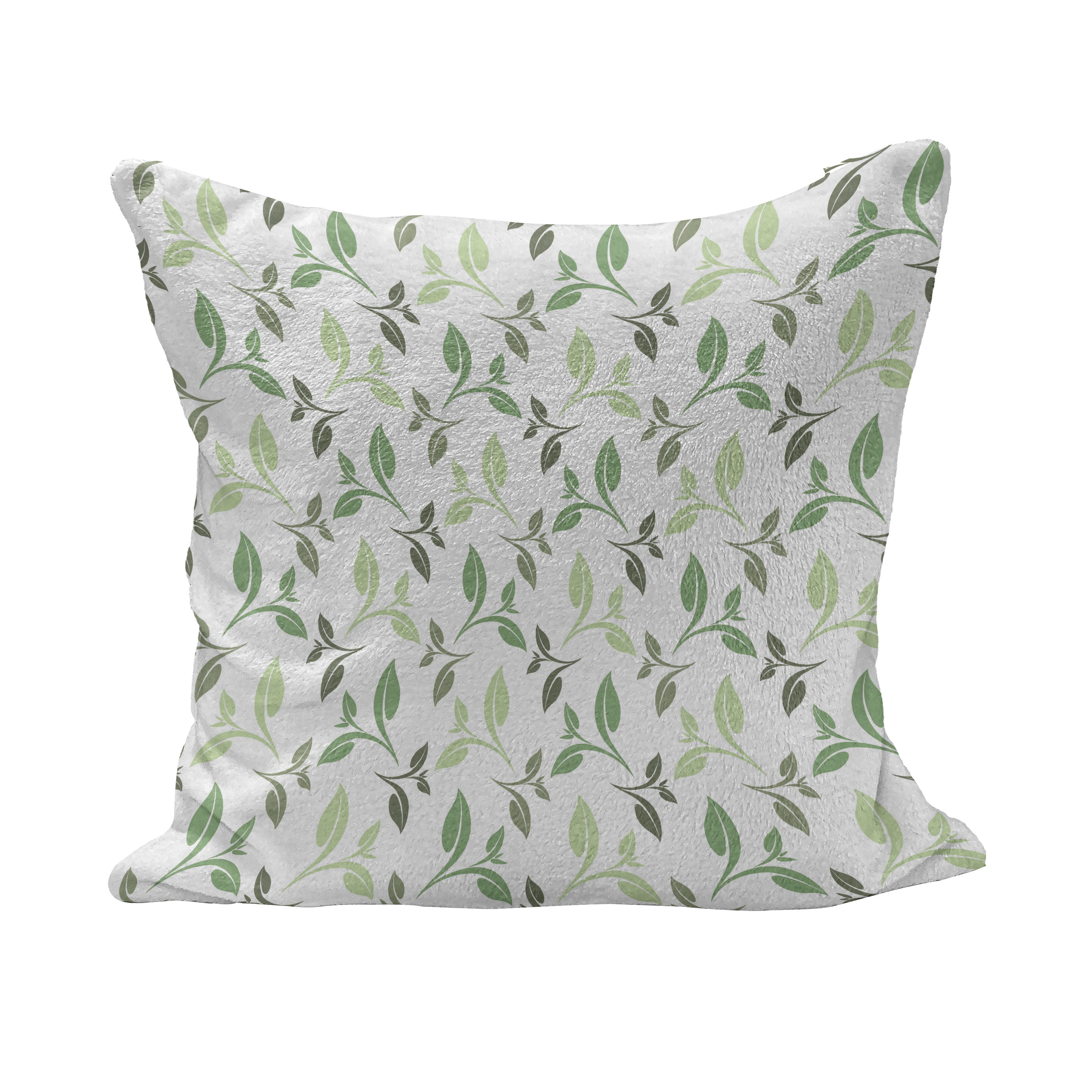 Both Sides Vine Leaves Embroidered Cotton Blend Cushion Cover Pillow Case 