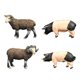 thumbnail image 4 of 4 x modelo de juguete decorativo, animales de granja, de acción de simulación para adorno, decoración para hogar, juguetes educativos para niños perfke Mini juguetes de animales, 4 of 6