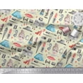 thumbnail image 2 of Soimoi Poly Georgette Fabric Lipstick,Perfume Bottle & Dress Fashion Printed Fabric 1 Yard 52 Inch Wide, 2 of 3