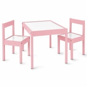 Mainstays Kids 3-Piece Dry Erase Activity Table and Chair Set, Pink