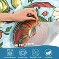 thumbnail image 3 of Yayeee Kitchen Curtains Tier Pair Light Filtering 27"x36" Rod Pocket Short Cafe Window Panel, Floral Tomatoes, 3 of 7