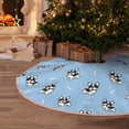 thumbnail image 4 of Salouo French Bulldog Puppy Christmas Tree Skirt 48" Farmhouse Christmas Decorations Snowman Xmas Tree Skirt Tree Mat for Holiday Party Decor, 4 of 8