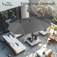thumbnail image 3 of 13ft Large Patio Umbrella Double-Sided Twin Outdoor Market Umbrella with Crank, Beige, 3 of 7