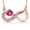 Pink Created Sapphire, September, variant on 18K Rose Gold Plated Silver Red Created Ruby Infinity Pendant Necklace for Women (0.42 Cttw, Heart Shape 4MM, with 18 inch Silver Chain)