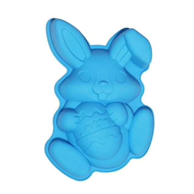 3D Easter Surprise Egg Chocolate Mold Silicone Rabbit DIY Baking Tray Pastry Fondant Mould 2023 Easter Decoration Cake Tool