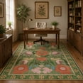 thumbnail image 6 of Moynesa 5'x7' Vintage Farmhouse Floral Area Rugs for Living Room, Washable Cottagecore Green Botanical Rugs for Bedroom, Soft Colorful Boho Flower Accent Carpet for Dining Room Nursery Dorm Apartmen, 6 of 11