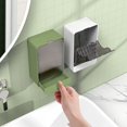 thumbnail image 3 of Juego de 2 jaboneras con tapa, jabonera de pared, jabonera sin taladrar, bandeja de drenaje extraíble para fregadero, ducha, baño, cocina, 3 of 5