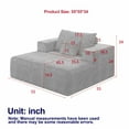 thumbnail image 5 of LUCKHAO 55-inch Chenille Sponge Sofa Lounge Chair, Fluffy Modern Sleeper Chair ,Sleeper Sofa Bed for Indoor Living Room Bedroom ,No Assembly Required,Compressed sofa ﻿, 5 of 23