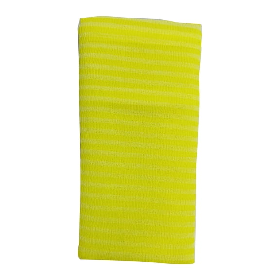 Salux Yellow Striped Nylon Body Wash Cloth