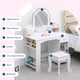 thumbnail image 5 of 2-in-1 para niños vanity mesa y stool set con mirror - makeup escritorio para girls ages 3 - 9 (blanca), 5 of 7