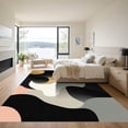 thumbnail image 3 of ODIKA 3'x5' Machine Washable Non-Slip Area Rug, Abstract Black High Traffic Rug, Black, 1094056, 3 of 7